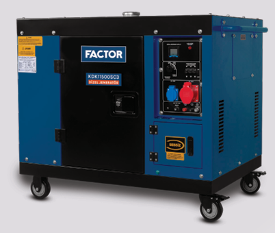 FACTOR KDK11500SC3 KABİNLİ MARŞLI TRİFAZE DİZEL JENERATÖR