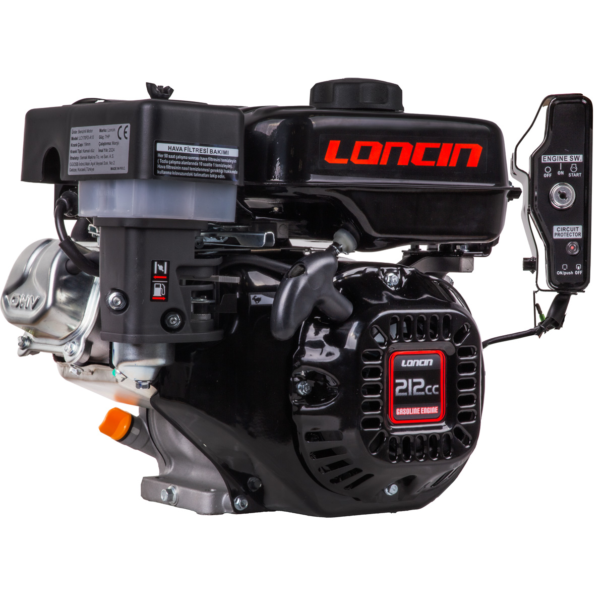 LONCİN LC170FD-A10 EUR5 BENZİNLİ MOTOR 7HP ÇAPA TİP Ø19mm