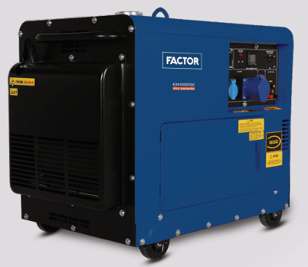 FACTOR KDK10000SCA OTOMATİK KABİNLİ MARŞLI MONOFAZE DİZEL JENERATÖR