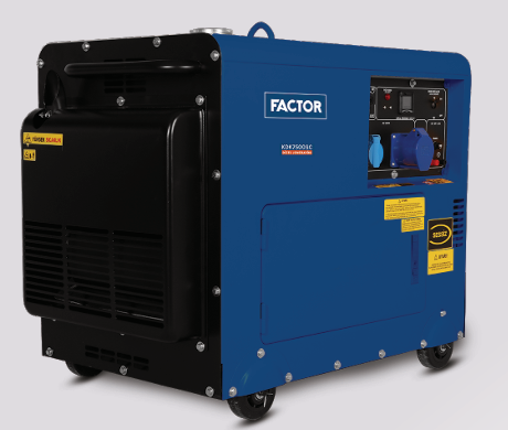 FACTOR KDK7500SCA OTOMATİK KABİNLİ MARŞLI TRİFAZE DİZEL JENERATÖR