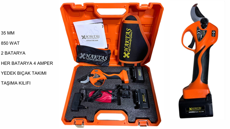 HAKTAŞ HKT-8608 35MM PRO AKÜLÜ BUDAMA MAKASI