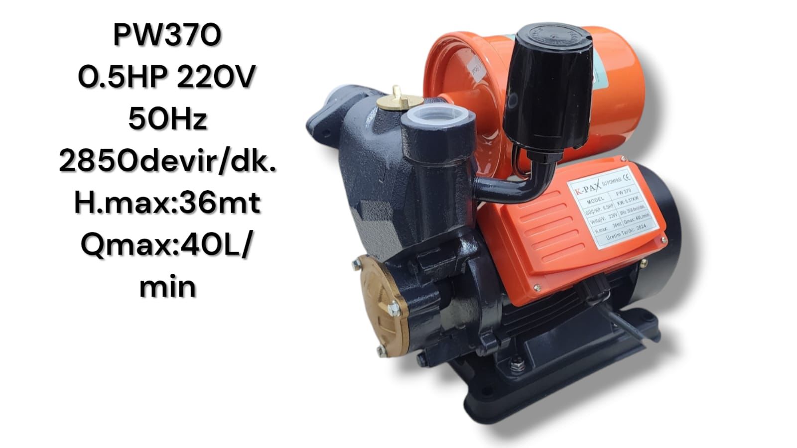 K-PAX PW370 HİDROFOR 0.50 HP