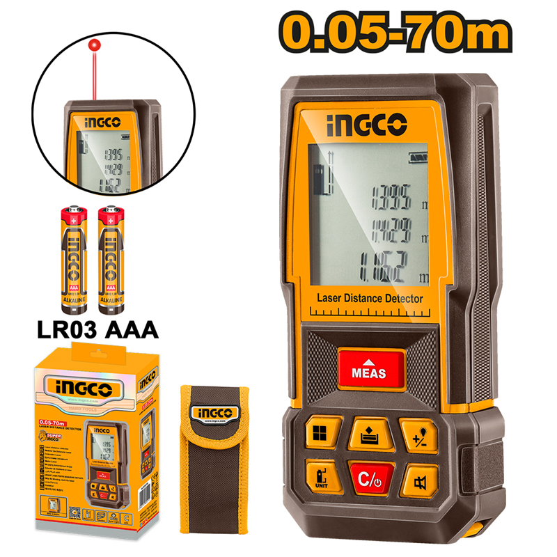 INGCO ING-HLDD0708 LAZER METRE 70 MT