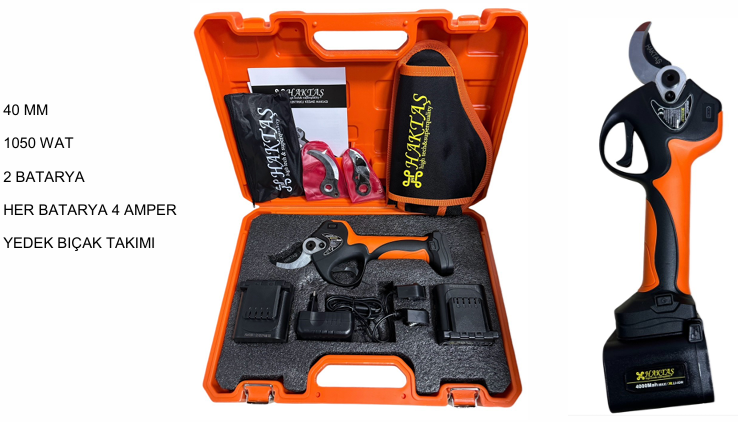 HAKTAŞ HKT-8611 40MM PRO AKÜLÜ BUDAMA MAKASI