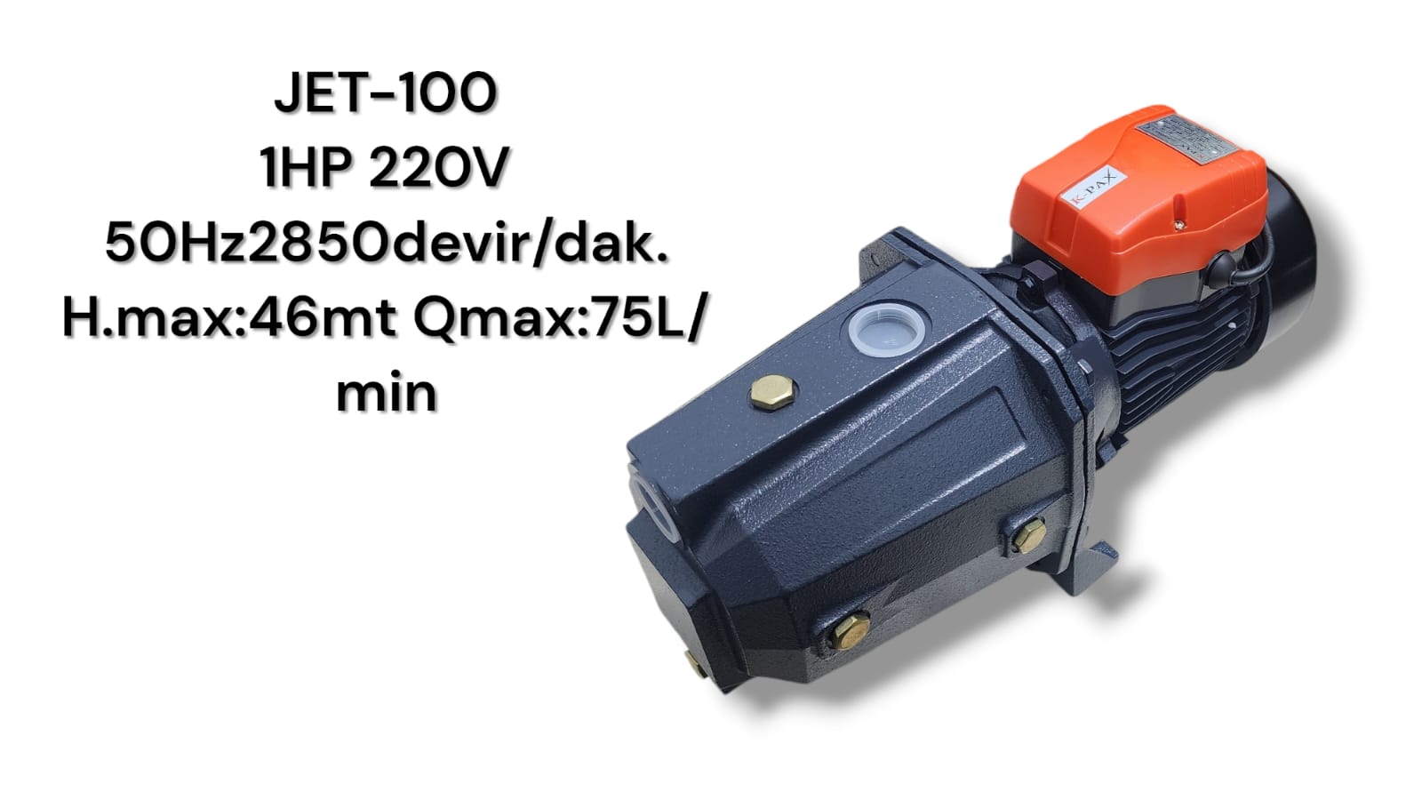 K-PAX JET100 SU DİNOMOSU 1HP