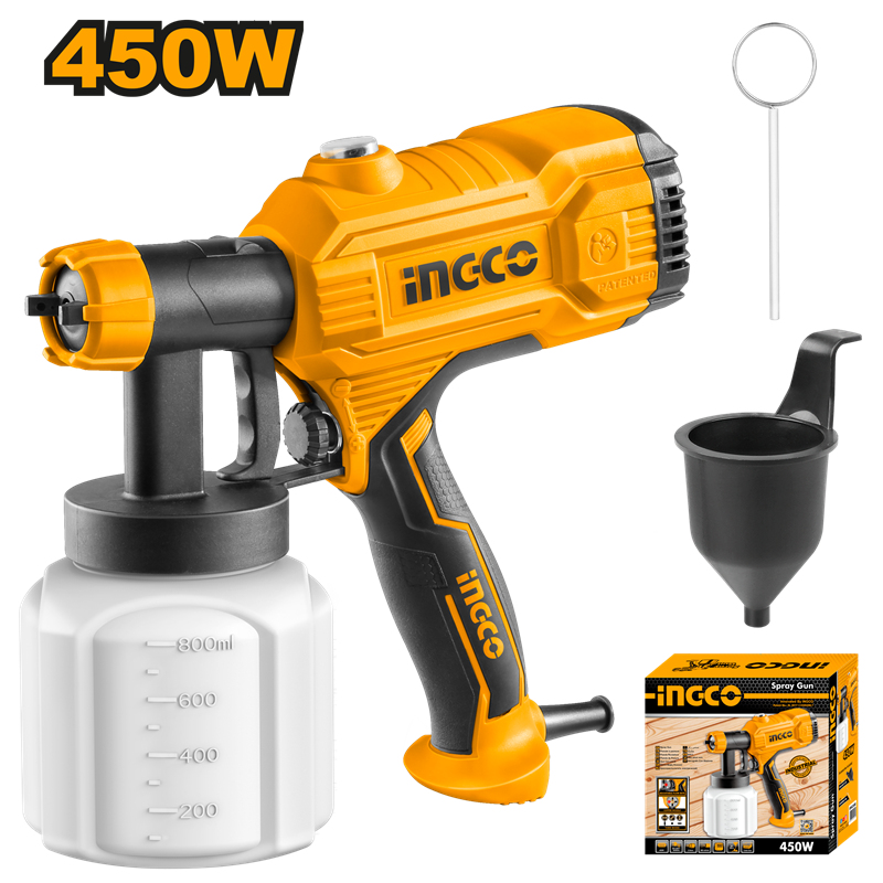INGCO ING-SPG3508 ELEKTRİKLİ BOYA TABANCASI 450 WATT