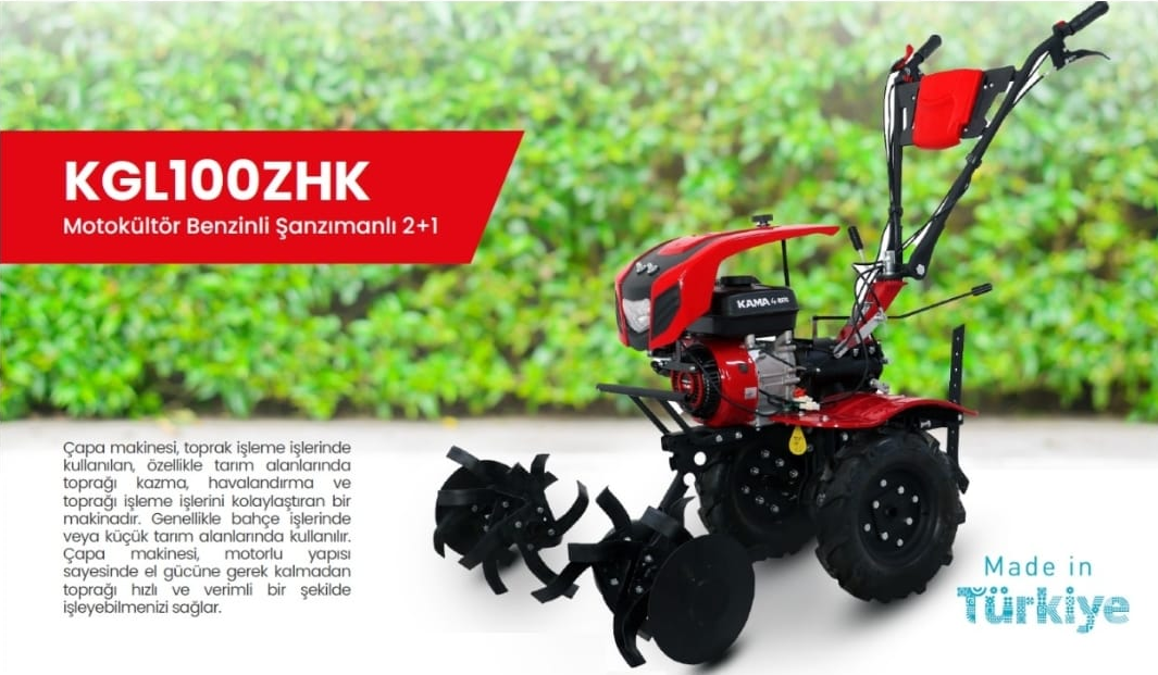 KAMA BY REİS KGL100ZHL 2+1 7HP BENZİNLİ ŞANZIMANLI MOTOKÜLTÖR