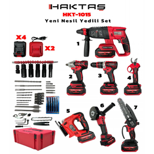 HAKTA� HKT-1015 AK�L� 7 L� SET (SOMUN+SPREL+MATKAP+H�LT�+DEKUPAJ+SUNTA+TESTERE)