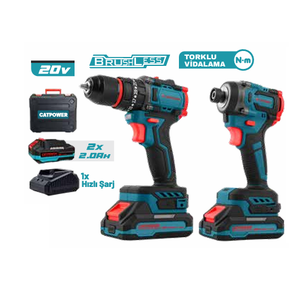 CATPOWER CAT5165 K�M�RS�Z AK�L� SET MATKAP VE TORKLU V�DALAMA L�-�ON 20V 2.0Ah