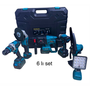 HAKTA� HKT-1300 6 LI AK�L� SET (KIRICI + TA�LAMA + MATKAP + SOMUN S�KME + Z�NC�RL� TESTER + LED FENER)