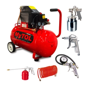 MYTOL 50 Litre Hava Kompres�r� 2 Hp 8 Bar ve 5Li Haval� Set