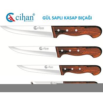 Cihan By Çakıroğlu Gül Saplı Kasap Bıçağı Seti 4 Lü