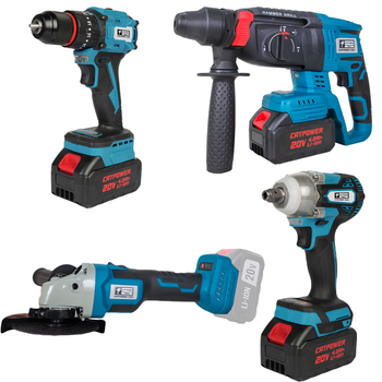 CATPOWER CAT1380 K�M�RS�Z AK�L� SET: DARBEL� V�DALAMA / KIRICI-DEL�C� / AVU� TA�LAMA / SOMUN SIKMA 20V L�-�ON