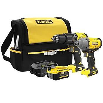 STANLEY KMRSZ 2'L SET 18V V20 DARBEL MATKAP +KMRSZ SOMUN SIKMA 1X4AH AK + ARJ CHAZI + SOFT ANTA