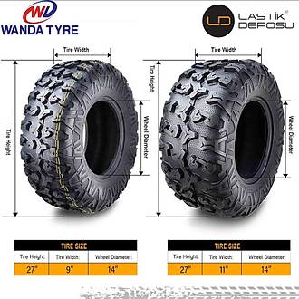 Wanda 27X9.00-14 P3036 8 Kat �n Lastik