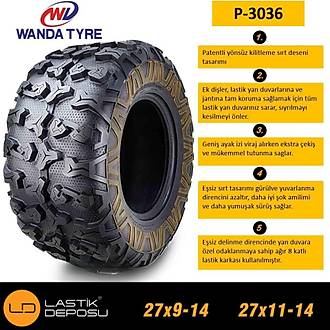 Wanda 27X9.00-14 P3036 8 Kat �n Lastik