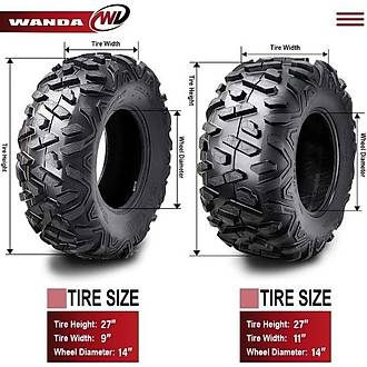 Wanda Set 27x9-14 ve 27x11-14 P350 6PR Atv �n Arka Tak�m