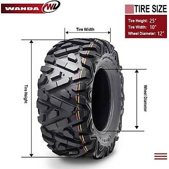 Wanda 25x10.00-12 P350 6PR Atv Arka Lasti�i