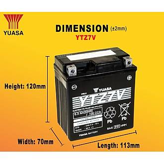 Yuasa YTZ7V 12V6AH Bak�ms�z Ak�