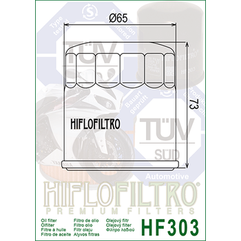 Hiflo HF-303 Honda XL650  V Transalp Ya Filtresi (01-07)