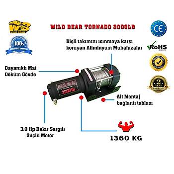 Wild Bear Tornado 3000lb Tekne-Atv-Utv Offroad Vin Uzaktan Kumandal