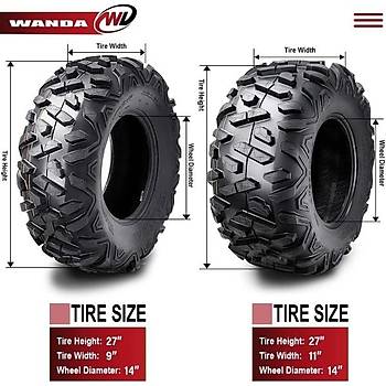 Wanda Set 27x9-14 ve 27x11-14 P350 6PR Atv n Arka Takm