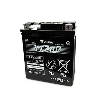 Yuasa YTZ8V 12V6AH Bakmsz Motosiklet Aks