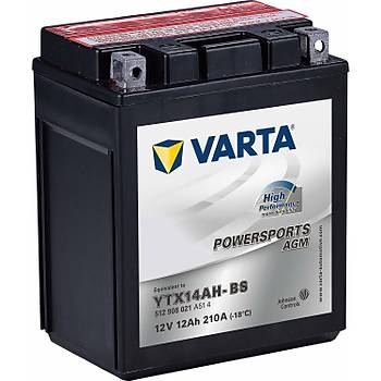 Varta YTX14AH-BS 12V12AH AGM Motosiklet Aks