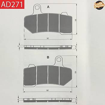 HARLEY DAVIDSON FLHT 1584 Fren Balatas n Arka Goldfren AD-271
