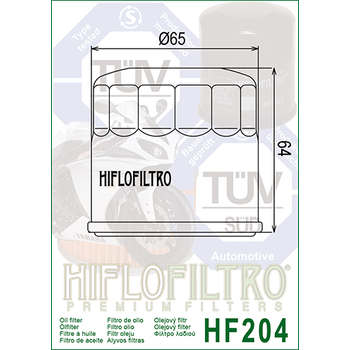 Hiflo HF-204 Triumph Street Triple RS Yağ Filtresi (17-20)