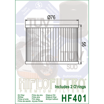 Hiflo HF-401 Yað Filtresi KAWASAKÝ Bazý Modelleri