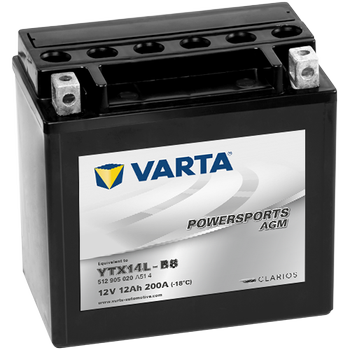 Varta YTX14L-BS 12V12AH AGM Motosiklet Aks