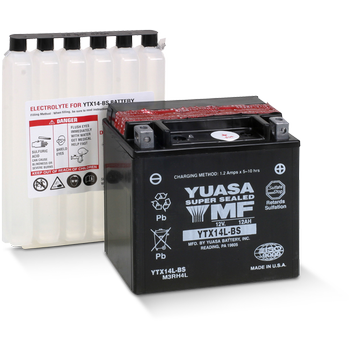 Yuasa YTX14L-BS 12V12 AH Bakmsz Motosiklet ve ATV Aks