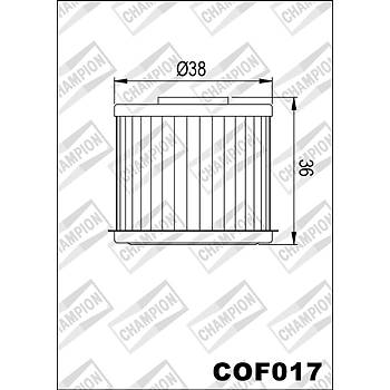 Champion COF017 Ya Filtresi HONDA baz modelleri COF017