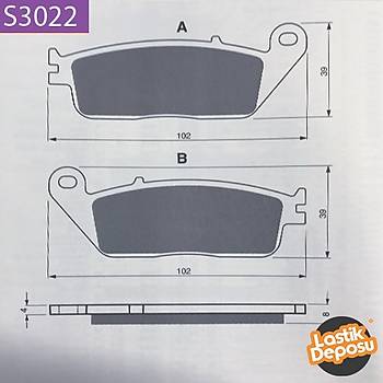 TRIUMPH Thruxton 900 n Fren Balatas Goldfren S3-022