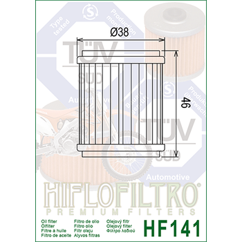 Hiflo HF-141 Ya Filtresi YAMAHA Baz Modelleri