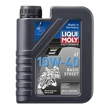 Liqui Moly 10W-40 Basic Street 4T Mineral Cadde Motosiklet Ya 1L