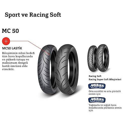 Mitas Takım Bajaj Pulsar 200 100/80-17 ve 130/70-17 MC50 Ön Arka Set