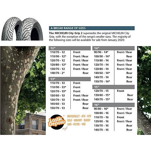 Michelin Takm Piaggio X7 (125-250-300) 120/70-14 ve 140/60-13 City Grip 2 n Arka Set