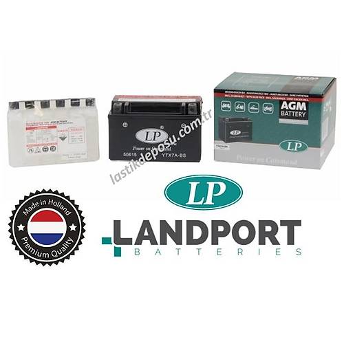 LP YTX7A-BS 12V7AH Bakımsız AGM Motosiklet Aküsü