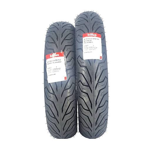 Billas Set 90/90-12 ve 100/90-10 BL034 TL 4PR Motosiklet Lastiği Ön Arka Takım