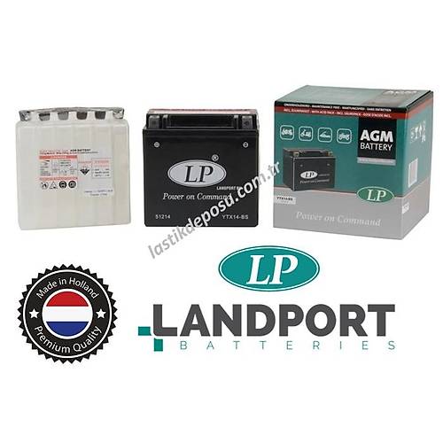LP YTX14-BS 12V12AH AGM Motosiklet Aküsü