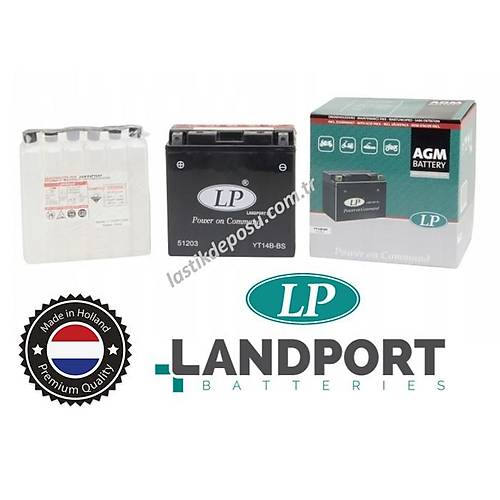 LP YT14B-BS 12V12AH Bakımsız AGM Motosiklet Aküsü