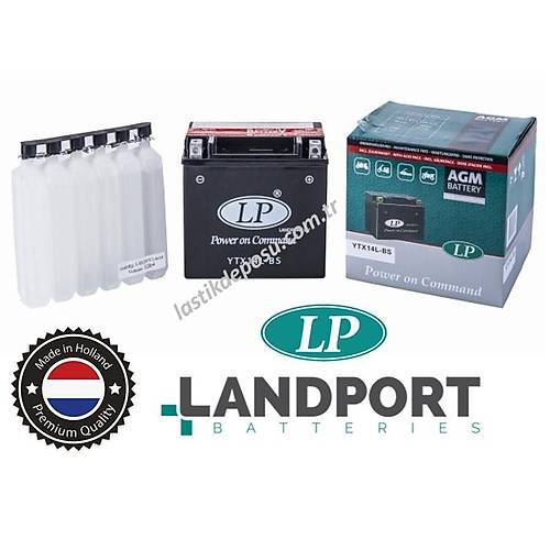LP YTX14L-BS 12V12AH AGM Motosiklet Aküsü