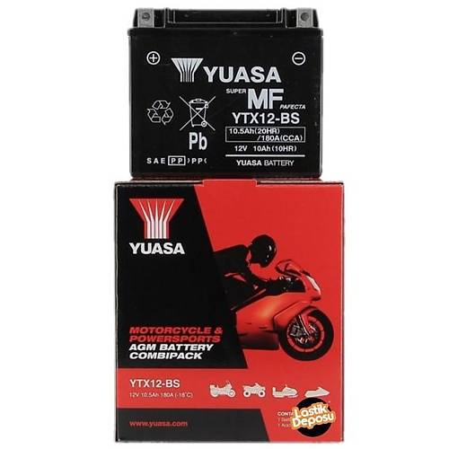 Triumph TT600 (2000 - 2004) Yuasa YTX12-BS 12V10 AH Bakımsız AGM