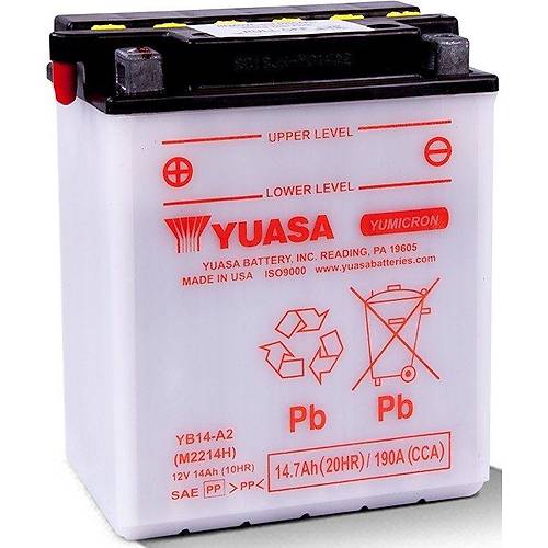 Yuasa YB14-A2 12V14 AH Motosiklet Aks