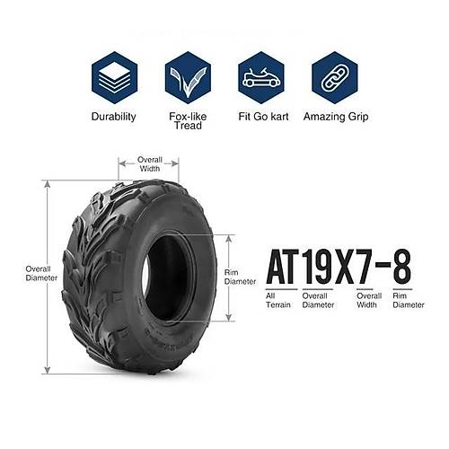Wanda 19x7-8 P361 4PR Atv Ön Lastik