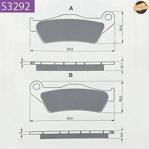 BMW R Nine T 1170 Arka Fren Balatası Goldfren S3-292