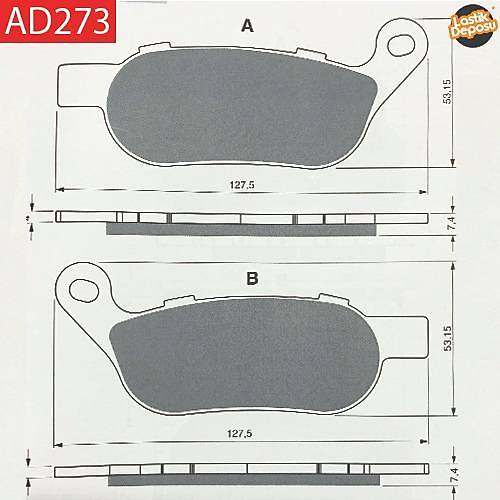 HARLEY DAVIDSON FLSTFB 1690 Fren Balatas Arka Goldfren AD-273
