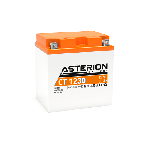 Asterion YIX30L-B 12v30Ah 300 CCA AGM Motosiklet ve ATV Aküsü (CT1230)